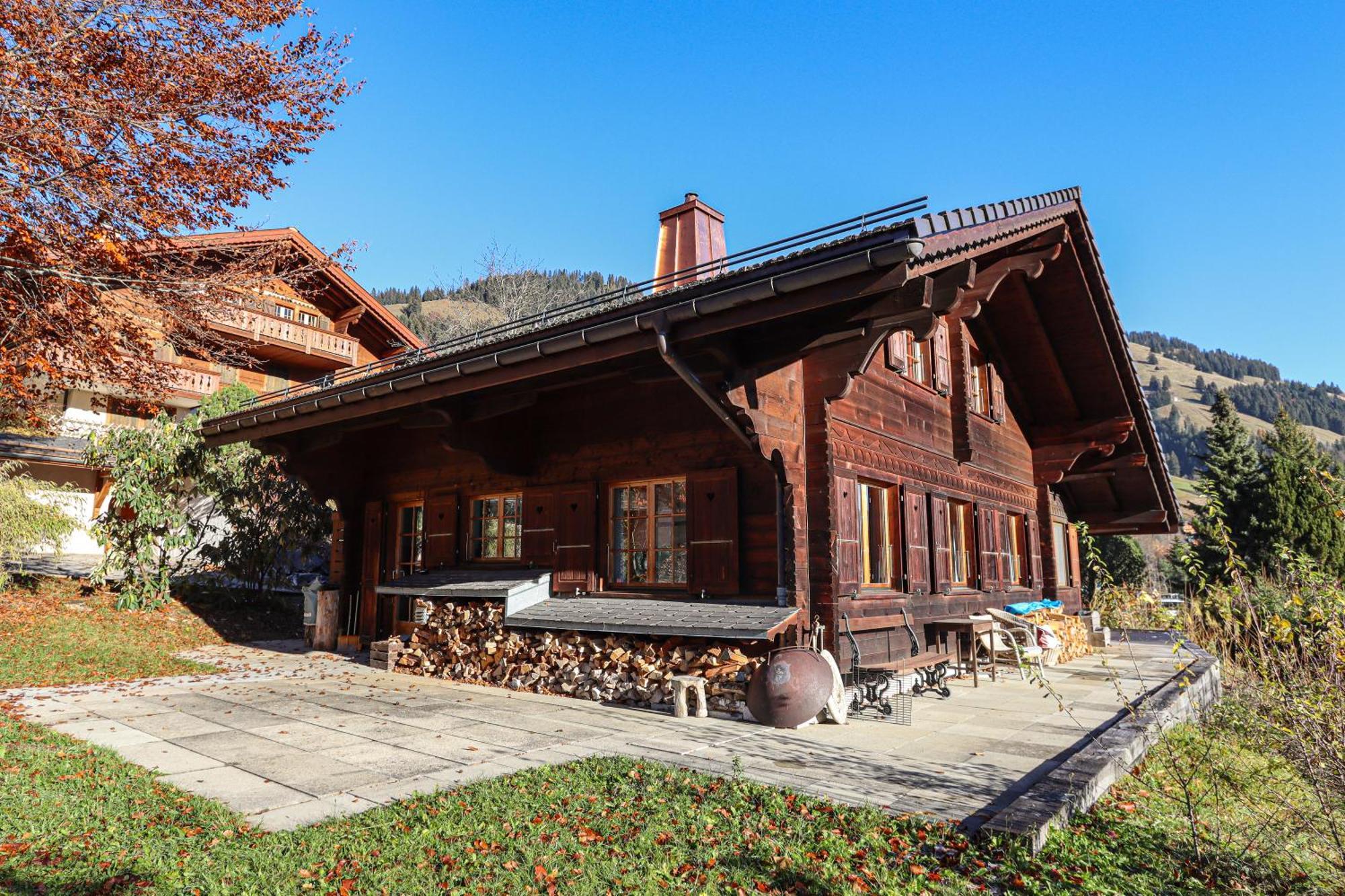 Les Jumelles Villa Gstaad Bagian luar foto